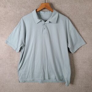 Built Different‎ Shirt Mens 2XL Blue Polo Short Sleeve Casual Cotton Blend